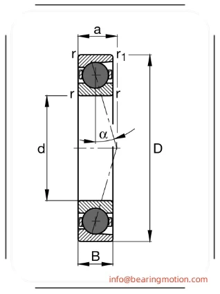 HCB71936-E-T-P4S-UL Spindle Bearing drawing